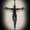 crucifix green blue