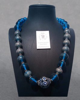 BEMBO – BLUE SILVER NECKLACE
