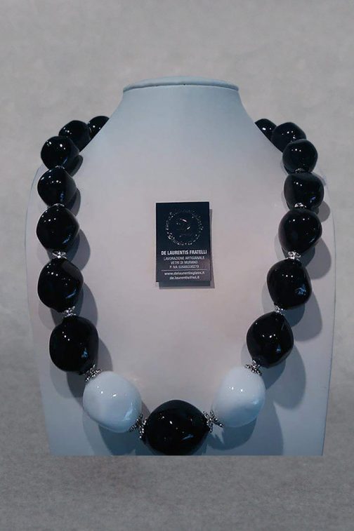 necklace grassi black-white